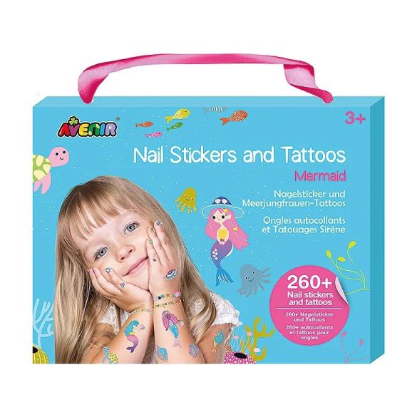 Avenir Tetováló és körömmatrica készlet - Sellők