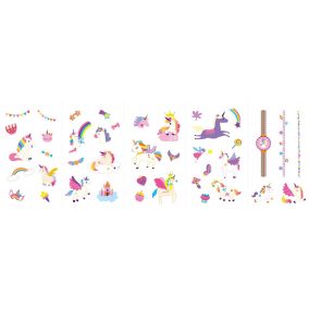 Avenir Tetováló és körömmatrica készlet - Unikornisok