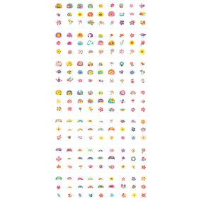 Avenir Tetováló és körömmatrica készlet - Virágok