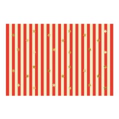 Papír asztalterítő - Csíkok és csillagok - 180x120 cm