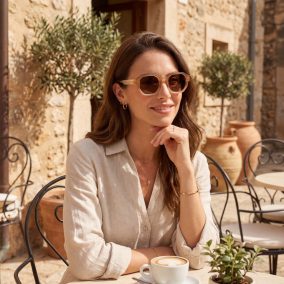   Olivio & Co polarizált felnőtt napszemüveg creative - Colorblock Sand