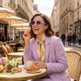   Olivio & Co polarizált felnőtt napszemüveg creative - Shell Purple