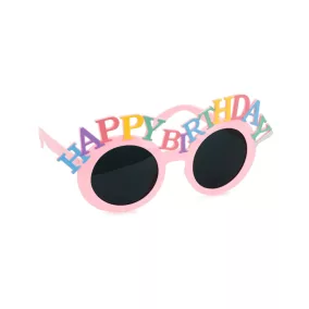 Happy Birthday szemüveg - 18 -5 × 7 -5 cm - rózsaszín