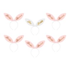 Lánybúcsú fejdísz - "Bride squad' - 6 db