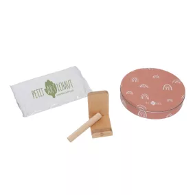   Petit Artichaut kéz- és lábnyomat készítő Baby Box kerek - Rainbow Terracotta