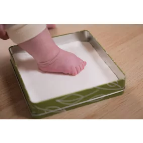   Petit Artichaut kéz- és lábnyomat készítő Baby Box négyzet - Olive Tree