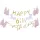 Happy Birthday girland fűzhető betűkkel és számokkal - Princess Party
