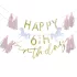 Happy Birthday girland fűzhető betűkkel és számokkal - Princess Party