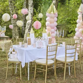   Happy Birthday girland fűzhető betűkkel és számokkal - Princess Party