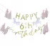 Happy Birthday girland fűzhető betűkkel és számokkal - Princess Party