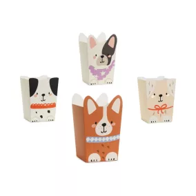 Popcorn doboz - Kutyák 8.7x8.7 cm - 6 db-os csomag