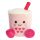 Palm Pals plüss Tangy rózsaszín boba tea - 13 cm