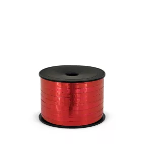 Metál dekorációs szalag 5 mm × 90 m - piros
