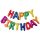 Szülinapi lufi - Happy Birthday felirat - Szívárvány
