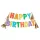 Happy Birthday girland - Szivárvány