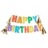 Happy Birthday girland - Szivárvány