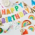 Happy Birthday girland - Szivárvány