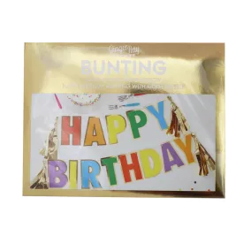 Happy Birthday girland - Szivárvány