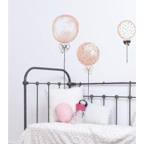 Rózsaszín lufis falmatricák