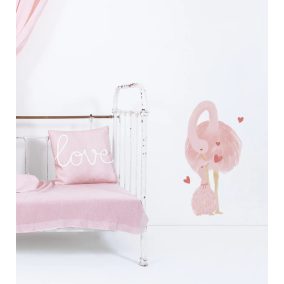 Nagyméretű pink strucc matricák: anya és kicsinye