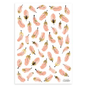 Rózsaszín tollak Falmatrica