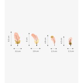 Rózsaszín tollak Falmatrica