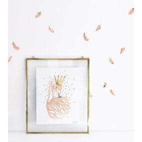 Rózsaszín tollak Falmatrica