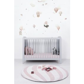 Állatok és Pink Hőlégballonok Falmatrica