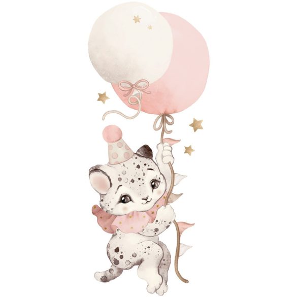 Pink gepárd óriás falmatrica