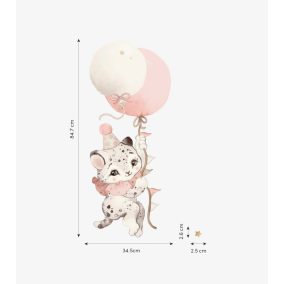 Pink gepárd óriás falmatrica