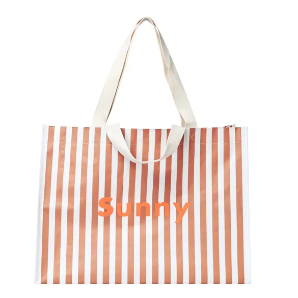 Sunnylife strandtáska - Tierra Clay Stripe