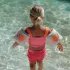Sunnylife neoprén karúszó - Poppy the Peach Pink Stripe