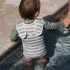 Sunnylife baba neoprén úszóruha - Sammy the Seagull Green Stripe - 6-18 hó