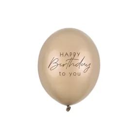  Happy Birthday Feliratos Lufik - 30 cm - Metál hideg arany 6 db