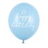 Happy Birthday feliratos lufi - pasztell kék - 6db-os csomag