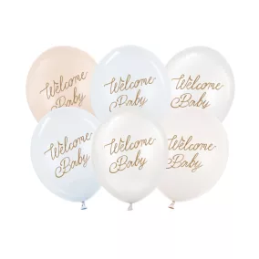 Welcome Baby Feliratos Lufik - 30 cm - Blue mix 6 db