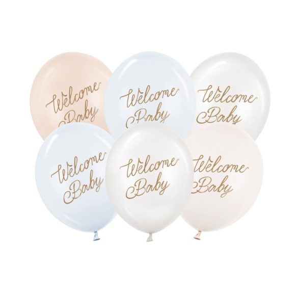 Welcome Baby Feliratos Lufik - 30 cm - Blue mix 6 db