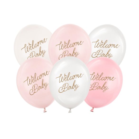 Welcome Baby Feliratos Lufik - 30 cm - Pink mix 6 db