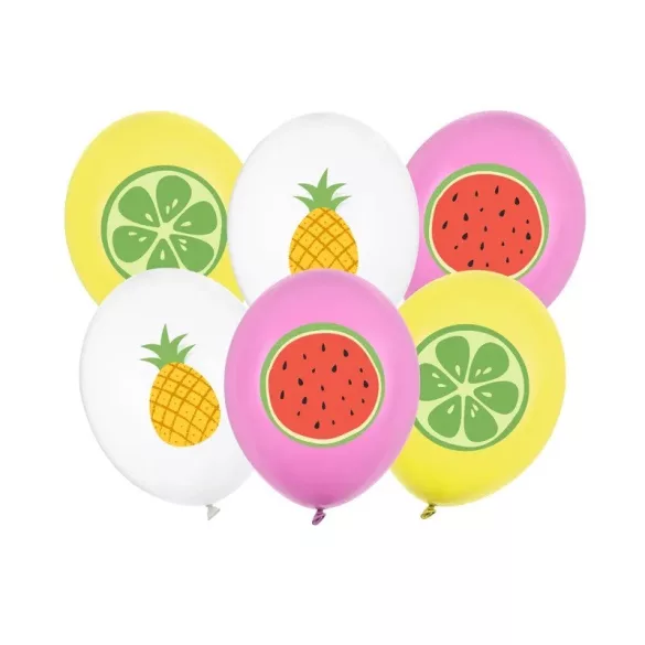 Gyümölcsös Lufik 30 cm vegyes 6 db/csomag