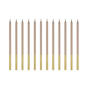 Szülinapi gyertyák - rose gold - 12 db
