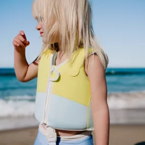   Sunnylife Gyerek úszómellény - Salty the Shark Aqua Neon Yellow