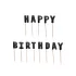 Happy Birthday szülinapi gyertya - 2,5 cm - fekete 13 db-os