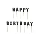 Happy Birthday szülinapi gyertya - 2,5 cm - fekete 13 db-os