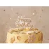 Szülinapi gyertya „Happy Birthday” - hideg arany - 7 -5 × 10 cm