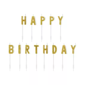 Happy Birthday feliratos gyertyák