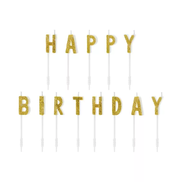 Happy Birthday feliratos gyertyák