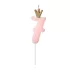 7-es születésnapi szám gyertya - pink - 9.5 cm
