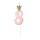 8-as születésnapi szám gyertya - pink - 9.5 cm