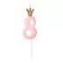 8-as születésnapi szám gyertya - pink - 9.5 cm