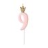 9-es születésnapi szám gyertya - pink - 9.5 cm